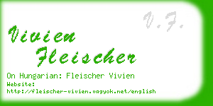 vivien fleischer business card